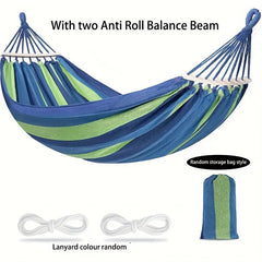 Portable Anti-Rollover Hammock w/ Tree Straps & Storage Bag for Camping