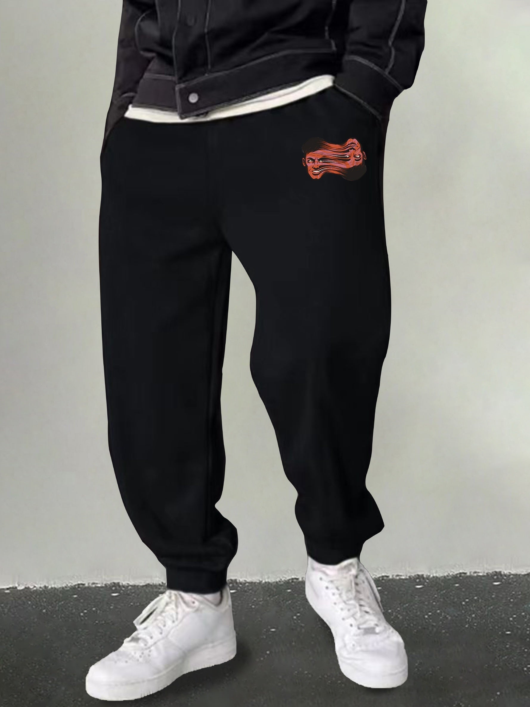 Men's Graphic Sweatpants Casual Drawstring Joggers Outdoor