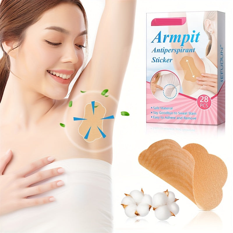 28pcs Underarm Sweat Patches Disposable Armpit Sweat Pads Antiperspirant Pads