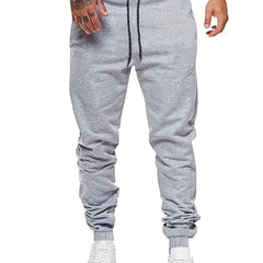 Men's Solid Drawstring Sweatpants Loose Fit Casual Joggers Spring Autumn