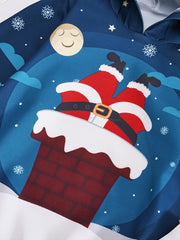 Christmas Santa Night Hoodie Sweatshirt Pullover Spring Fall Sports