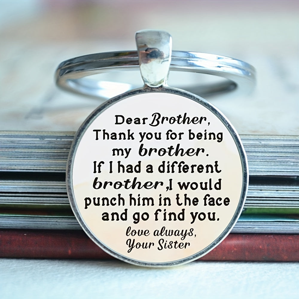 Brother Appreciation Keychain Birthday Gift Key Ring