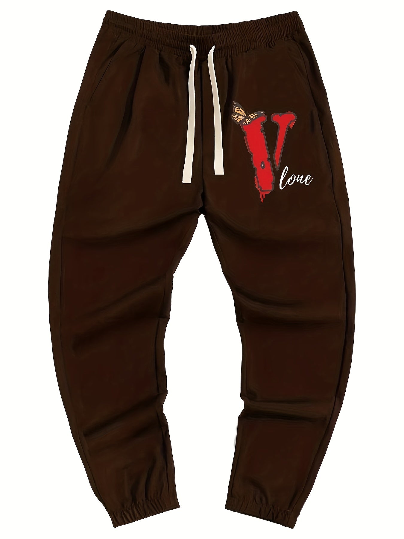 Butterfly V Print Men s Drawstring Sweatpants Pocket Casual Comfy Jogger Pants