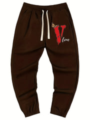 Butterfly V Print Men s Drawstring Sweatpants Pocket Casual Comfy Jogger Pants