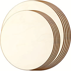 5pcs 6in 8in Wooden Circles Blank Round Wooden Chips For DIY Crafts