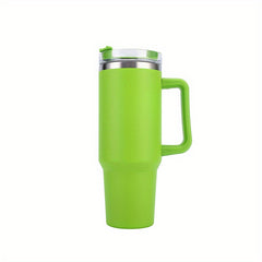 40oz Reusable Straw Tumbler Double Wall Stainless Steel Cup Vacuum Flask
