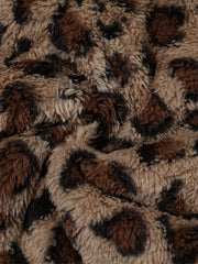Leopard Fuzzy Pajama Set Cami Top & Shorts Sleepwear