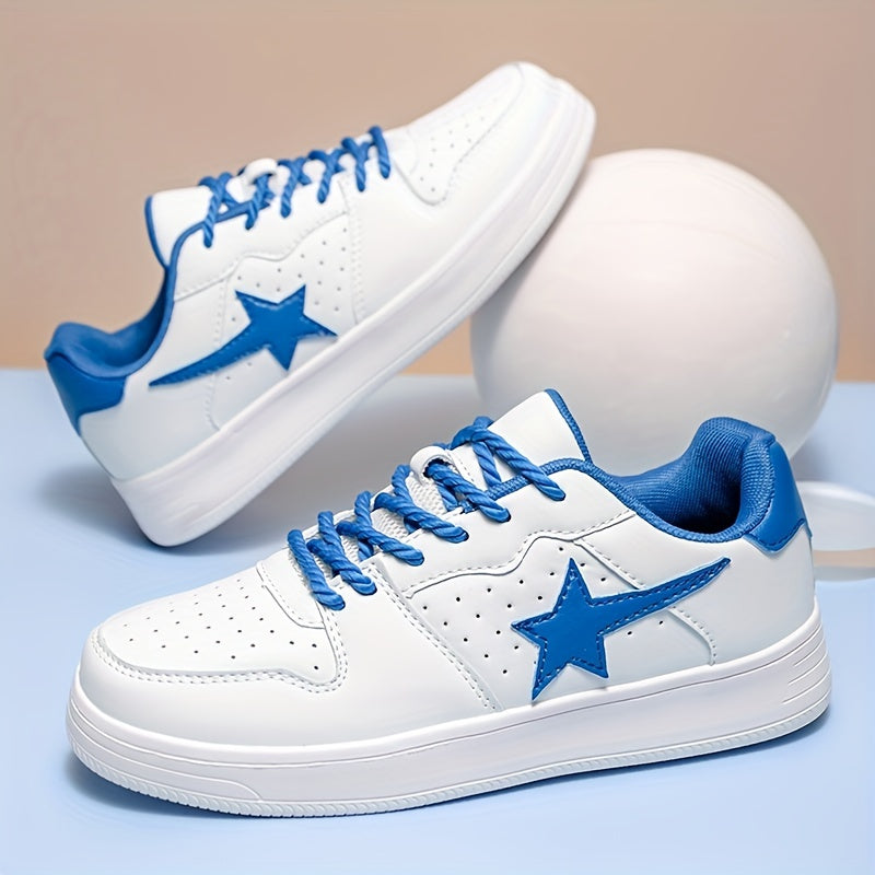 Men's Star Pattern Skate Shoes Non Slip Sneakers