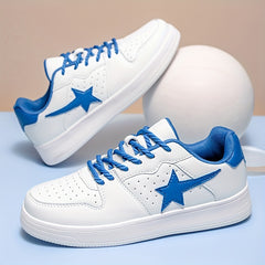 Unisex Star Decor Skate Shoes Wear resistant Non Slip Sneakers