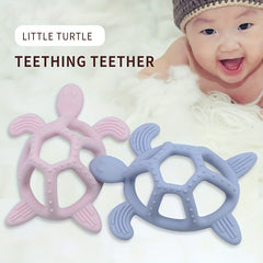 BPA-Free Turtle Teether for 3M, Soothe Teething Pain
