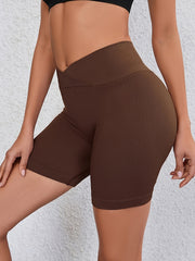 Ribbed High Waist Compression Shorts for Women