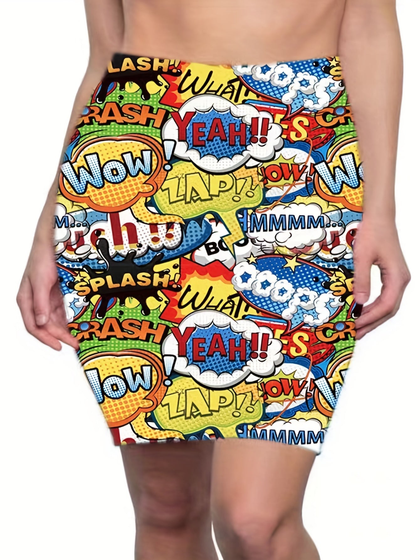 Graffiti Print Mini Skirt Street Wear Hip Summer Skirt