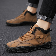 Men's Stitching Boots Comfy Ankle Boots Casual Walking Sneakers Shoes Summer