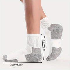 2 Pairs Men's Mid Crew Sport Socks Sweat Absorbing Cotton Blend