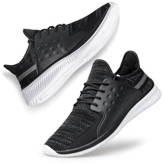 Men's Breathable Mesh Lace Up Running Sneakers