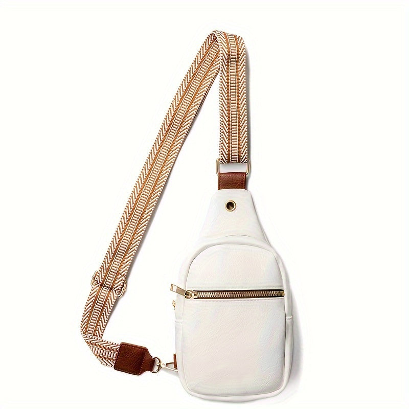 Stylish Small Shoulder Bag with Woven Strap for Women