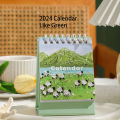 Mini Desk Calendar Colorful Tabletop Flip Calendar