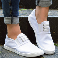 Women's Lightweight Slip On Canvas Sneakers Casual Low Top Shoes