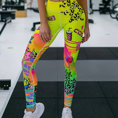 Leopard Print High Waist Yoga Leggings for Women Butt Lifting Stretch Fabric