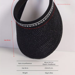 Solid Casual Visor Hat UV Protection Sun Hat