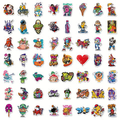 200pcs Graffiti Cartoon Vinyl Waterproof Stickers For Water Bottle Laptop Phone