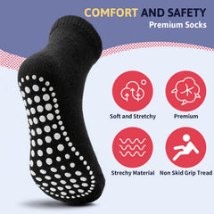 Kids Cotton Crew Socks, Breathable & Non-slip, 5 Pairs