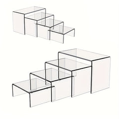 Clear Acrylic Risers for Display - Table Decor Stand for Desserts, Collectibles