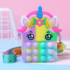 Girls Unicorn Messenger Bag Coin Purse Fidget Toy