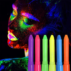 Glow In The Dark Face Paint Set Halloween Party Makeup Non Toxic