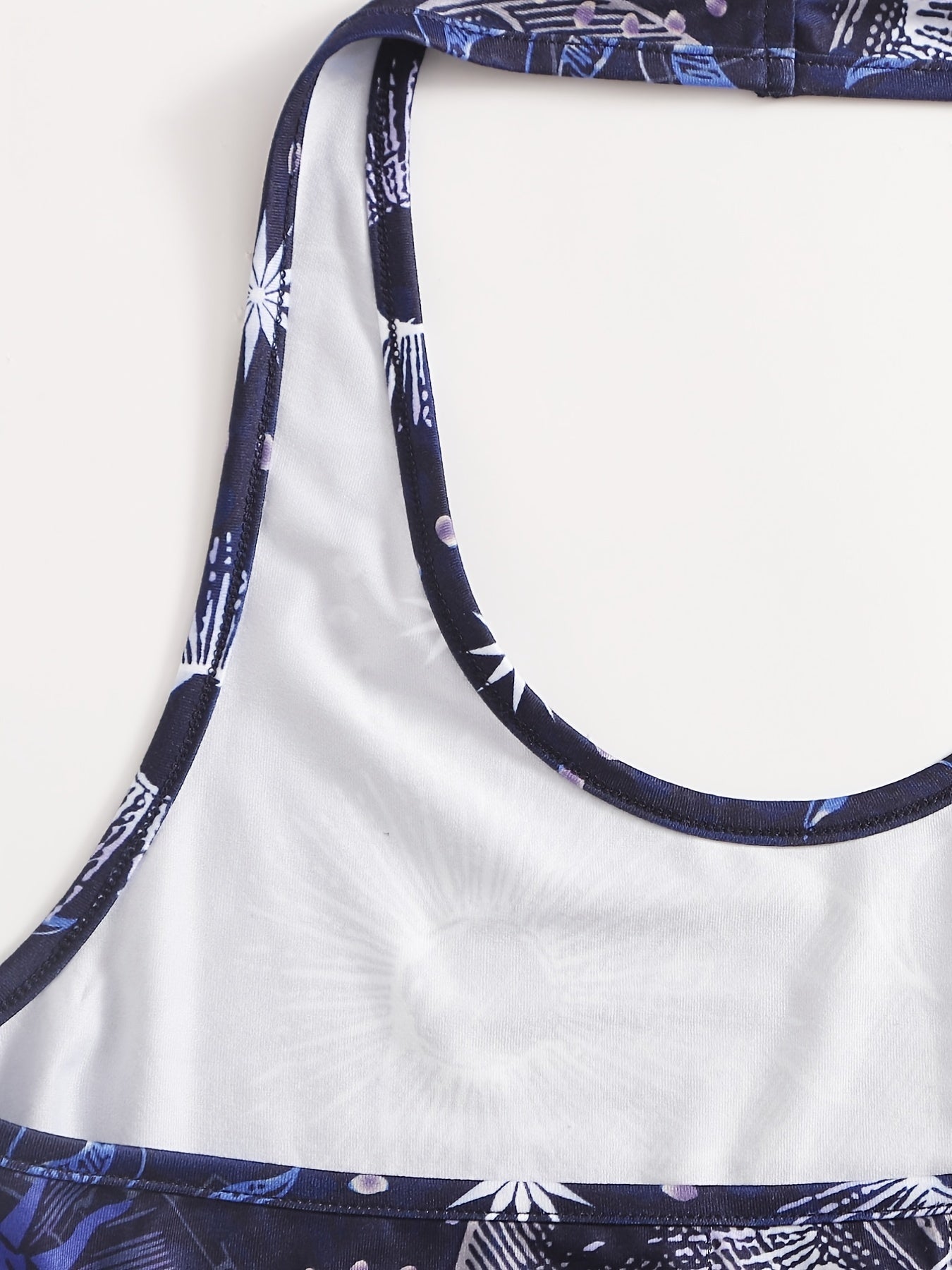 Moon & Sun Print Halter Top Sleeveless Summer Top