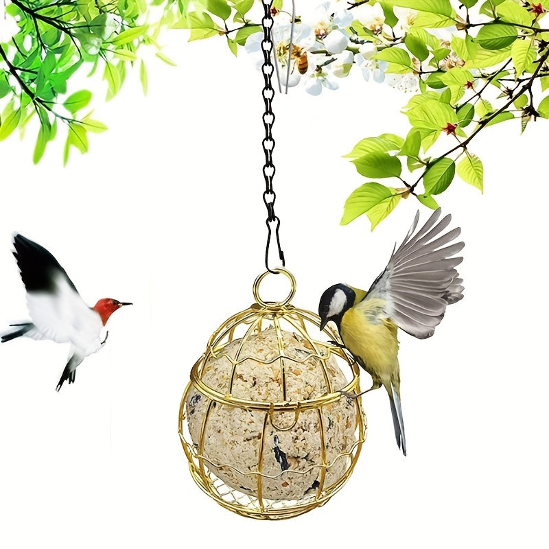 Metal Bird Suet Holder Hanging Feeder For Garden