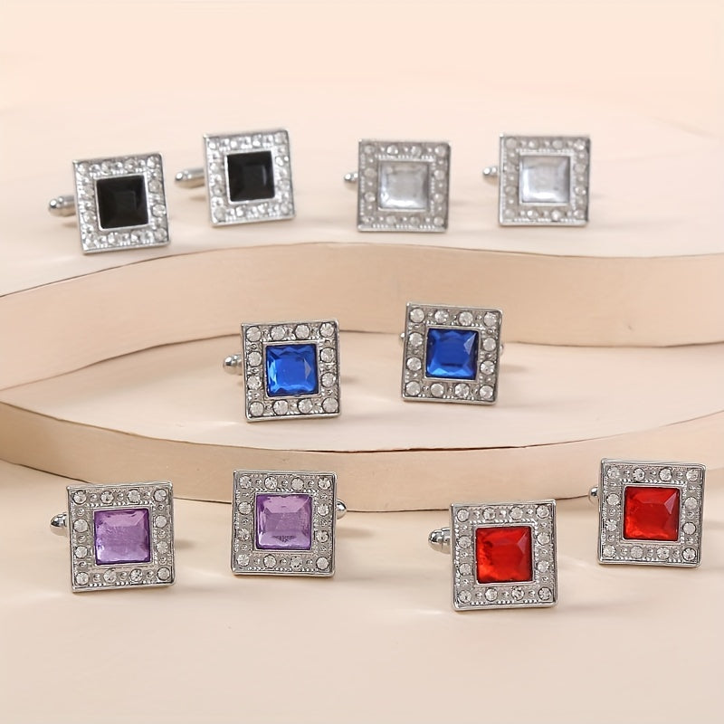Rhinestone Cufflinks Shirt Cufflinks Wedding Business Gift