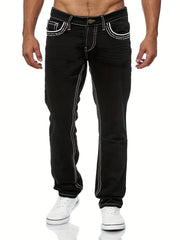 Men's Slim Fit Distressed Straight Leg Jeans