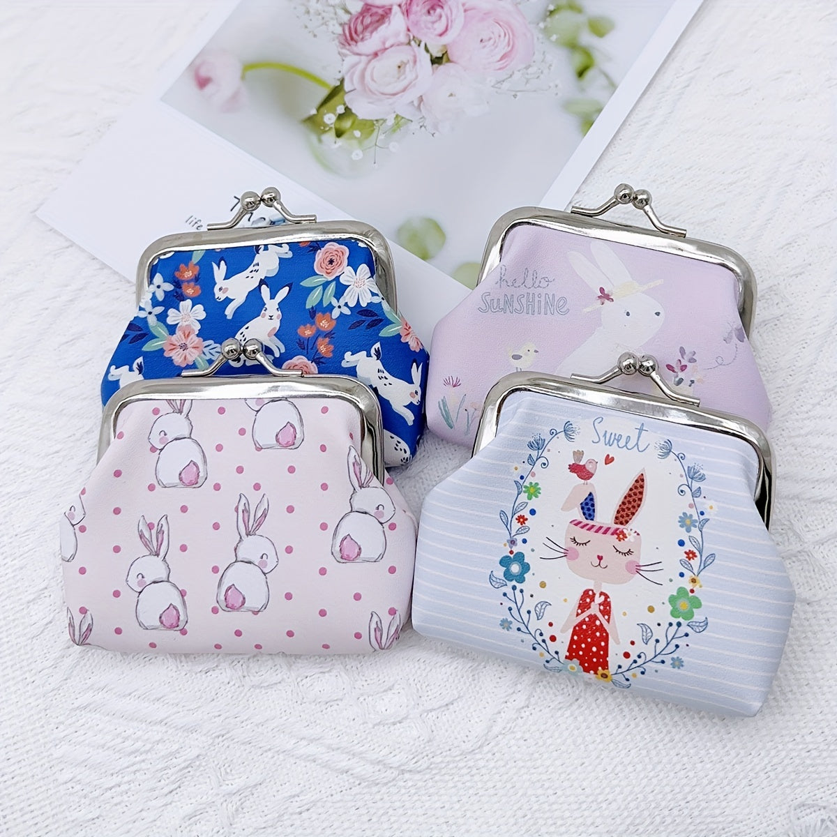 Girls Coin Purse Rabbit Pattern Coin Purse Bag Birthday Gift