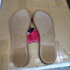 Women's Flat Solid Sandals Slip On Open Toe Non slip Lightweight Toe Loop Shoes