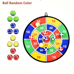 Kids Dart Board Set with 12 Sticky Balls - Fun Indoor Outdoor Party Game