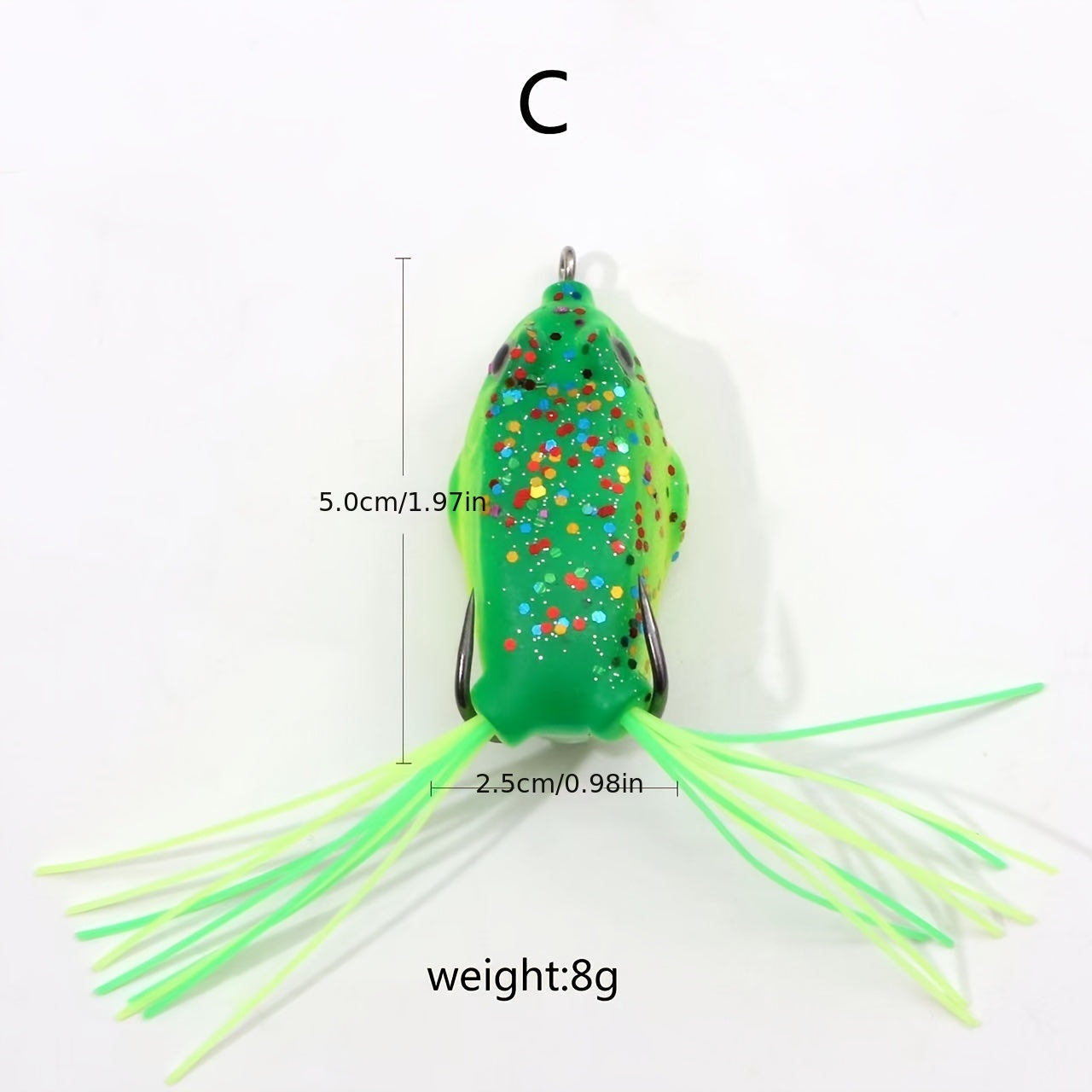 Artificial Large Frog Fishing Lure Crank Bait Hooks Bass Tackle