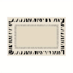 Modern Line Pattern Faux Cashmere Mat Non Slip Floor Rug