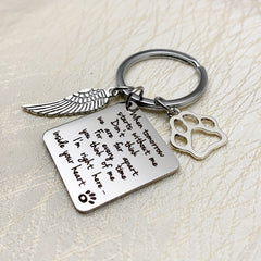 Pet Memorial Keychain - Sympathy Accessories for Beloved Dog or Cat