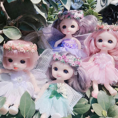 Flower Fairy Doll Wings BJD Doll Little Princess Toy Doll Hand Gift