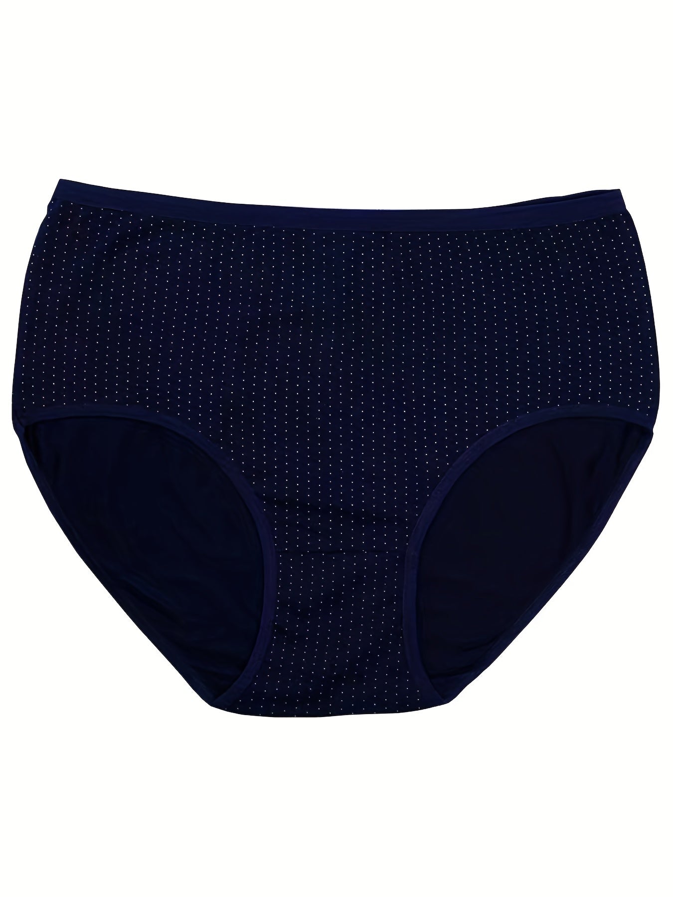 4 Pack Plus Size Pin Dot Print High Stretch Soft Comfort Underwear Set