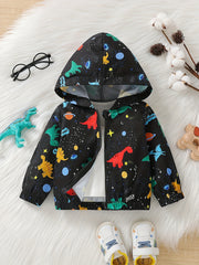 Baby Boy Dinosaur Hooded Zipper Coat