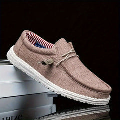 Men's Canvas Slip On Sneakers Breathable Non-slip Shoes