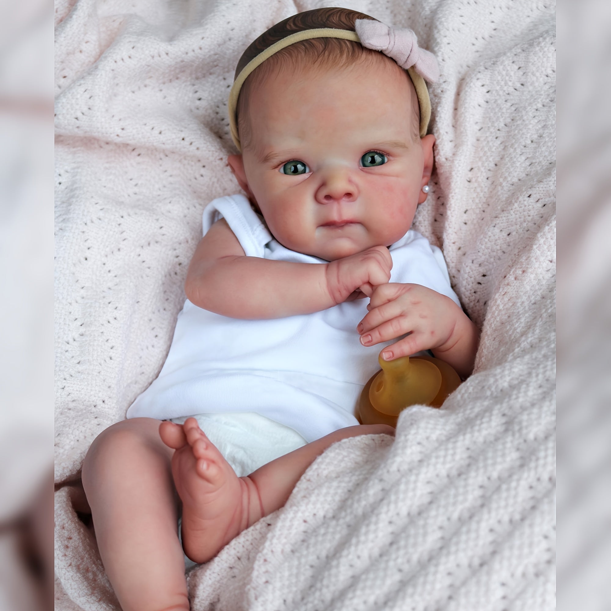 Waterproof Reborn Doll Girl Bettie Full Body Vinyl Painted Hair