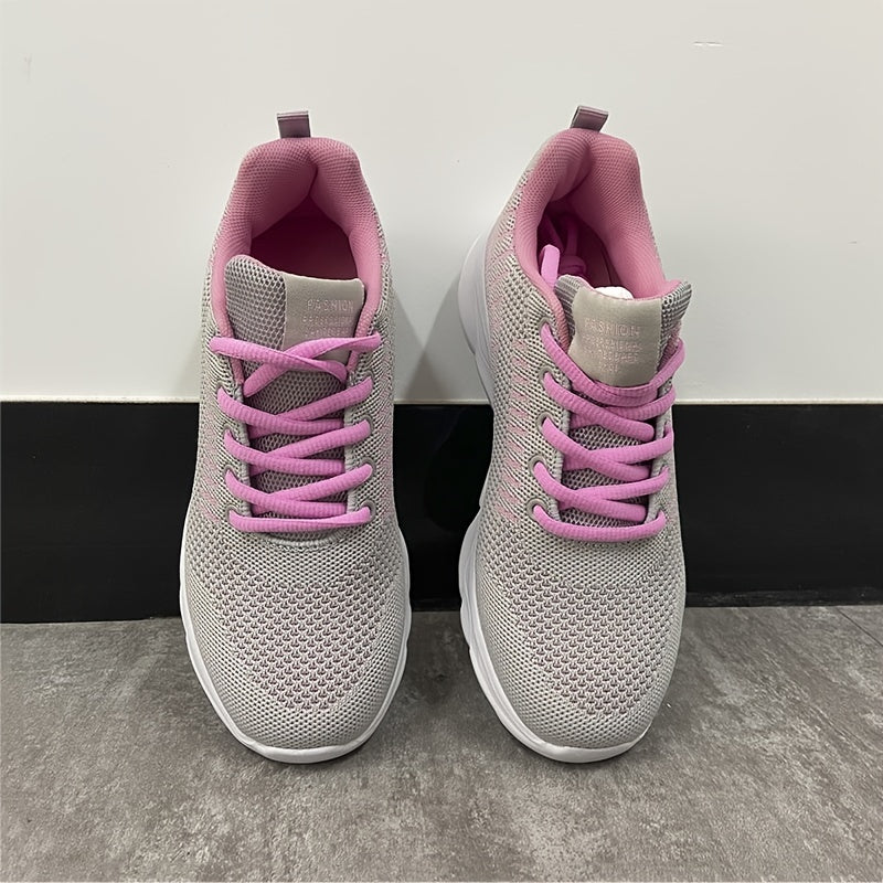 Women's Comfortable Lace Up Running Shoes Low Top Sports Sneakers