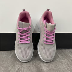 Women's Comfortable Lace Up Running Shoes Low Top Sports Sneakers