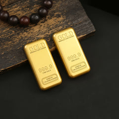 5pcs Golden Bars Simulation Props High Solid Ornaments for Decor