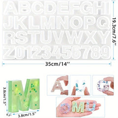 Silicone Alphabet Resin Molds DIY Craft Casting