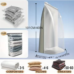 4pcs Vacuum Storage Bags Space Saver Up 80% Space 31x40x15 Inc