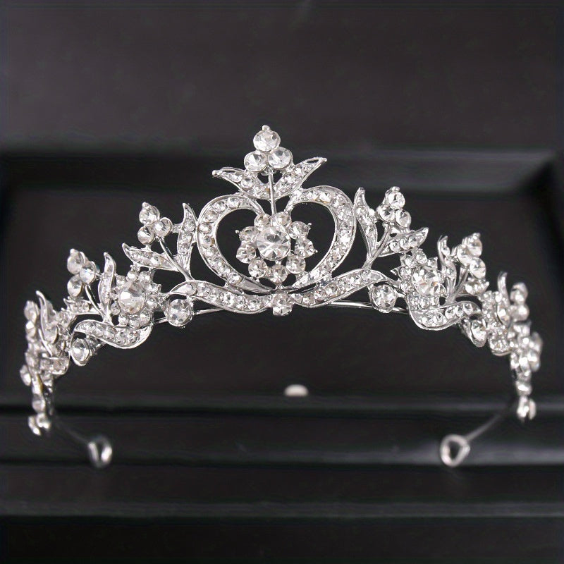 Girls Rhinestone Princess Crown Hair Accessories for Party